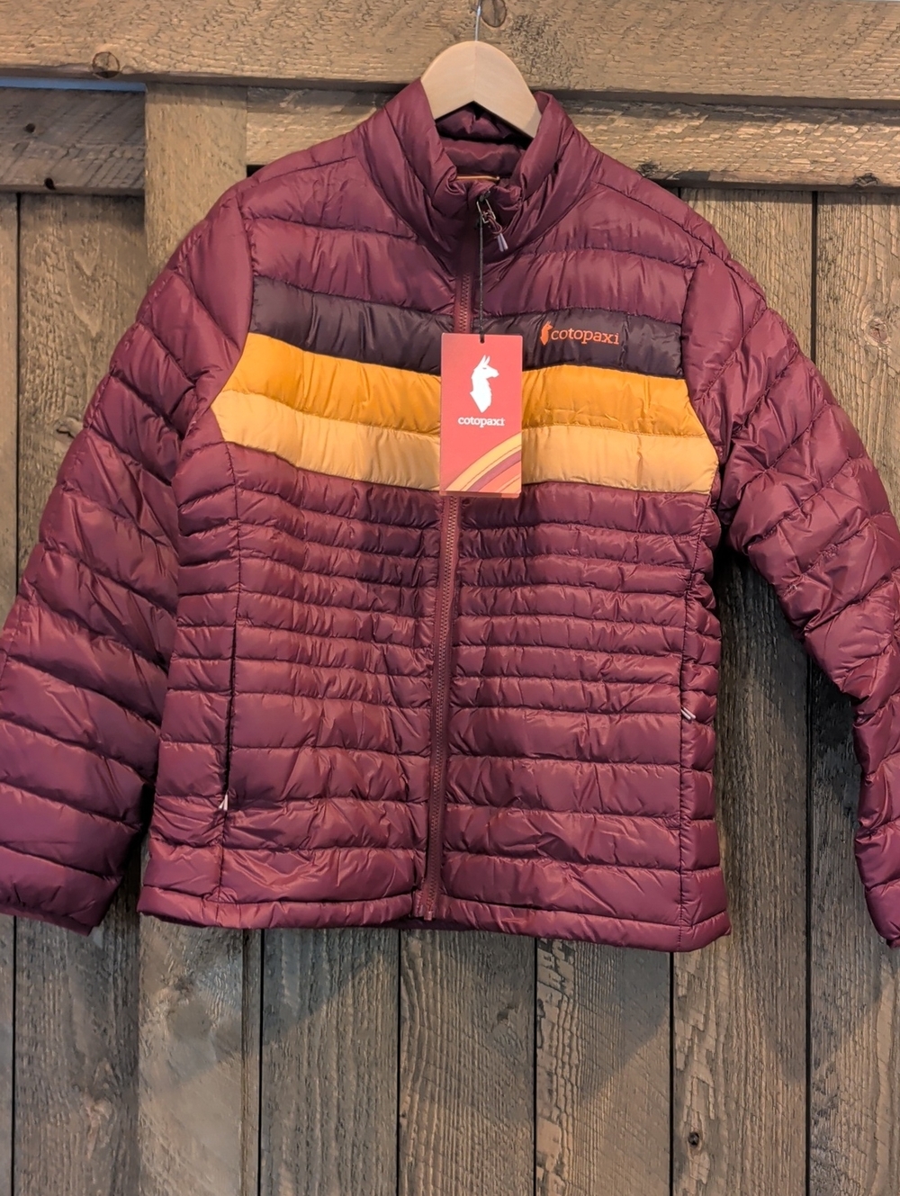 Cotopaxi Women's L Fuego Down Jacket Jam Stripes